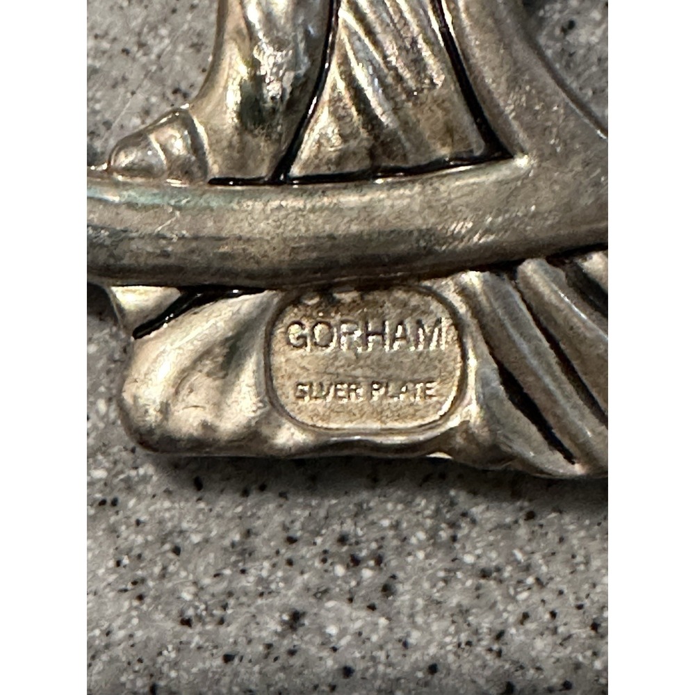 Lot Of 3 Gorham Christmas Angels Silver Plated Peace Love Hope  3"‎ Heart Shaped - Picture 7 of 14